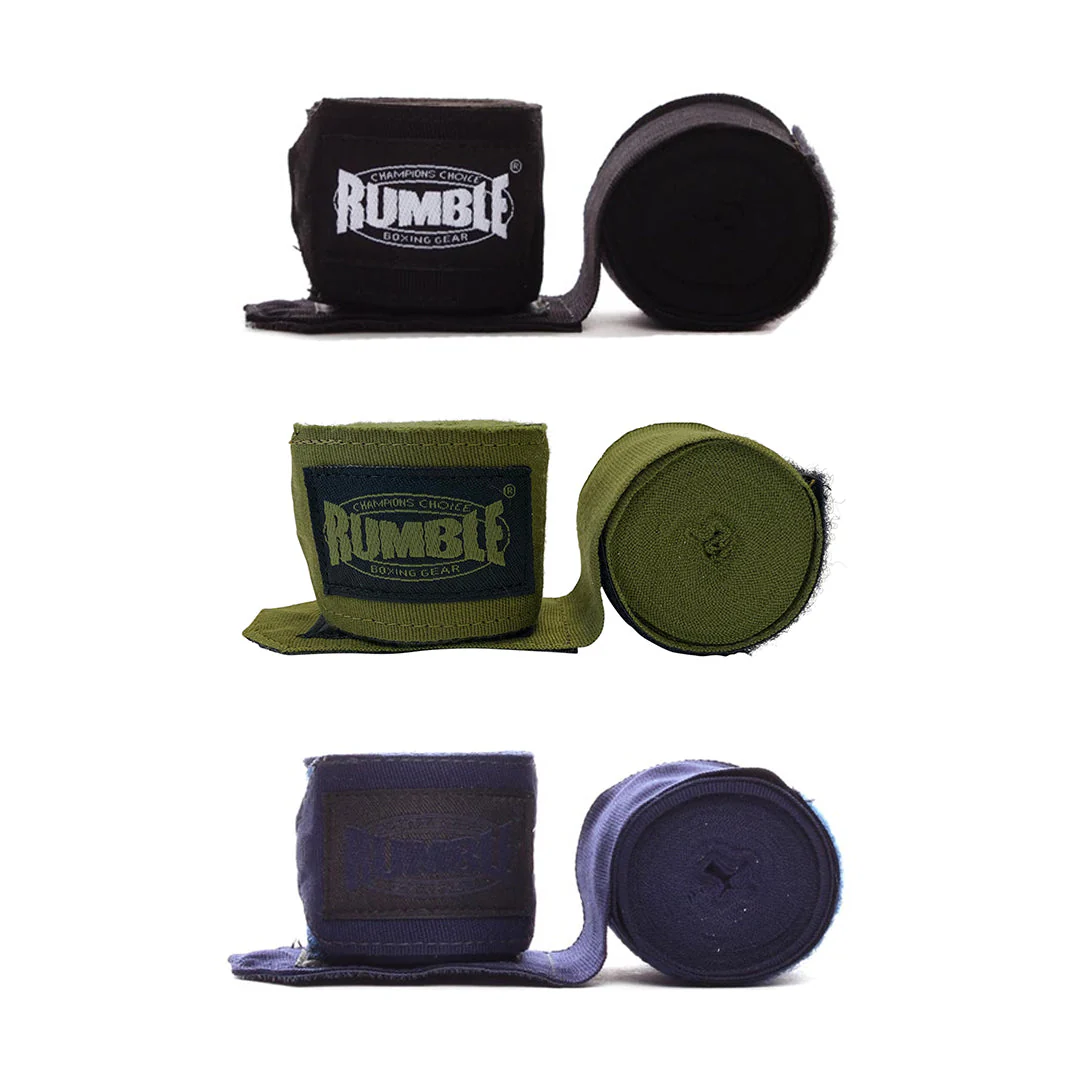 Rumble Bandage Boksen 3 Paar - 4.6 Meter - Zwart/Army/Navy
