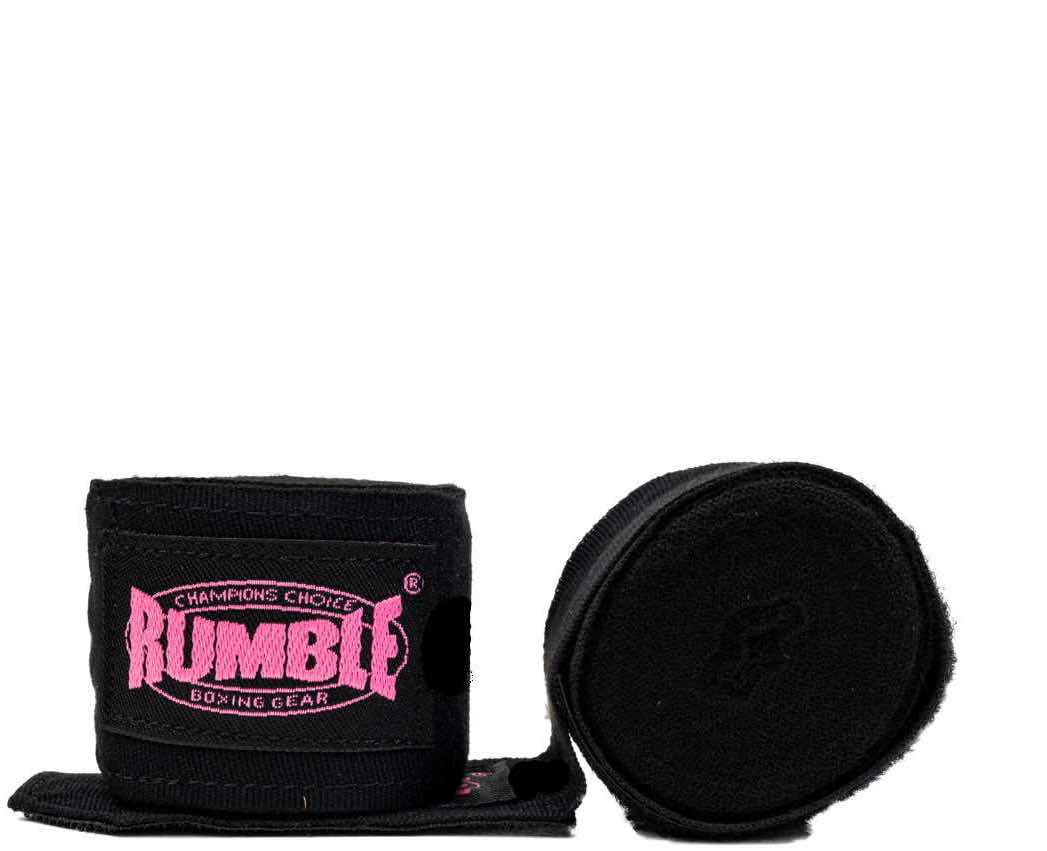 Rumble Bandage Boksen 3 Paar - 4 Meter - Zwart-Roze/Roze/Baby Blauw - Image 2