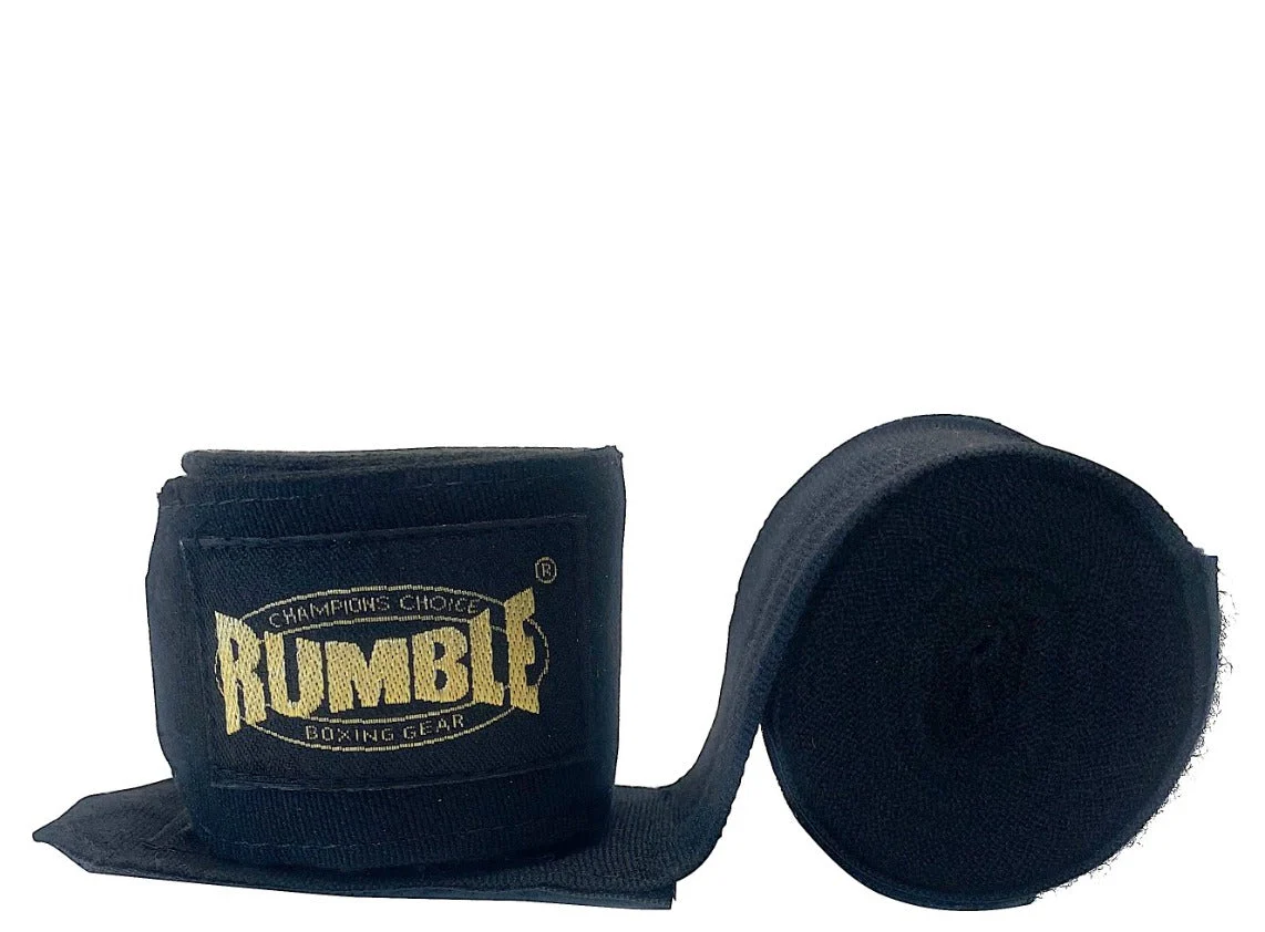 Rumble Bandage Boksen 3 Paar - 4 Meter - Zwart/Zwart-Goud/Navy - Image 3