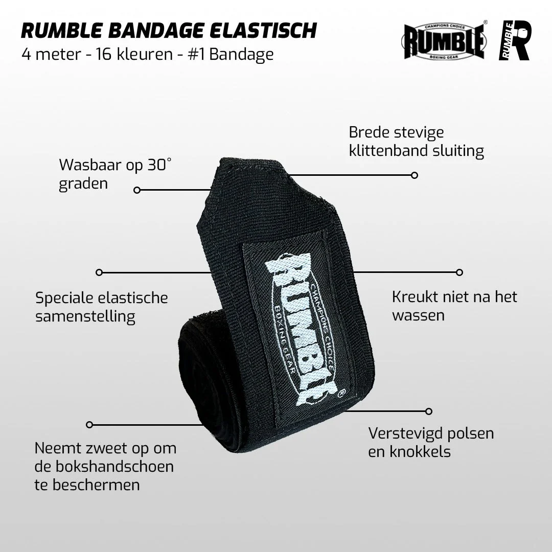 Rumble Bandage Boksen 3 Paar - 4 Meter - Zwart/Zwart/Zwart - Image 3