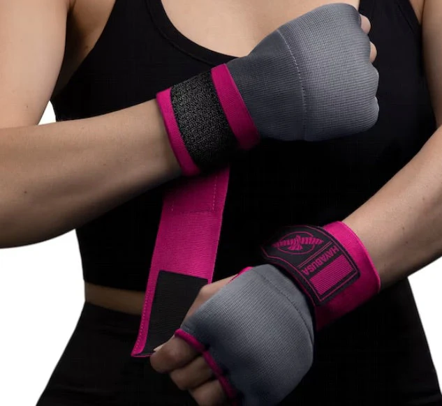 Hayabusa Binnenhandschoen Quick Gel Hand Wraps Grijs/Roze - Image 6