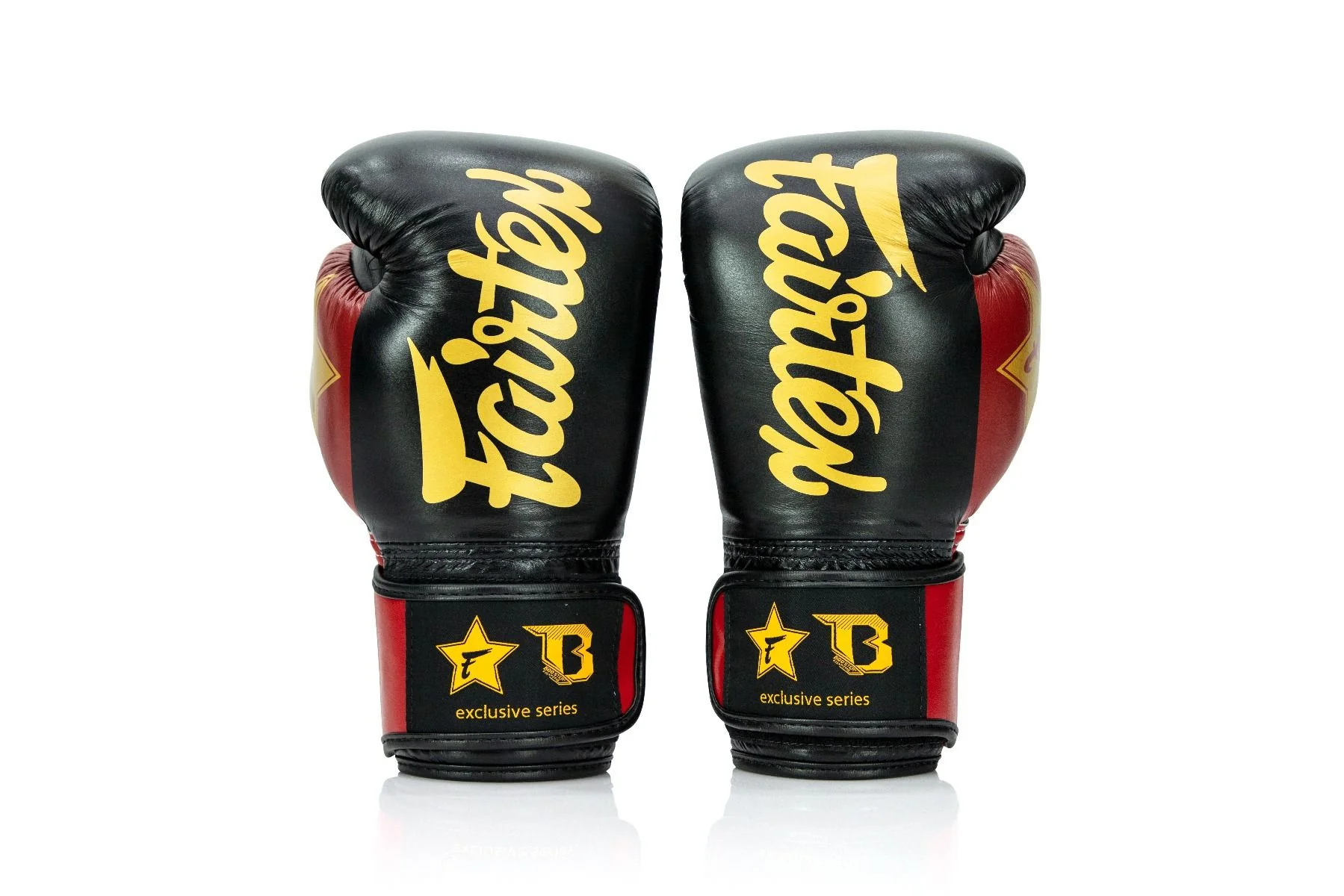 Fairtex Booster Bokshandschoenen BG V2 Zwart/Rood/Goud - Image 4