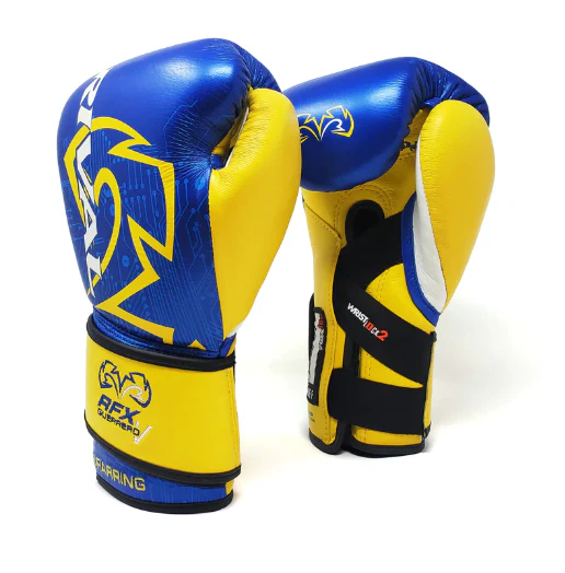 Rival Bokshandschoenen RFX-Guerrero-V Sparring P4P Edition Blauw/Geel - Image 3