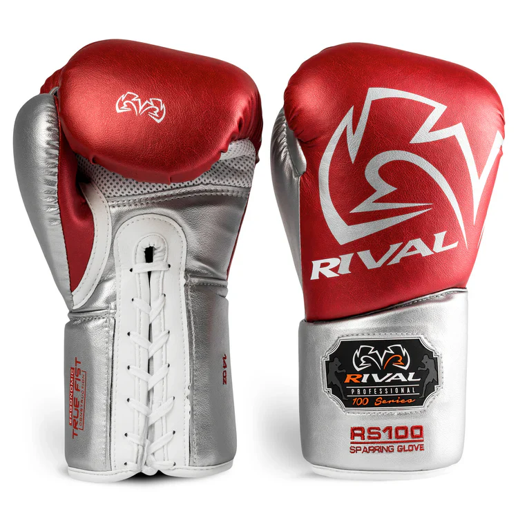 Rival Bokshandschoenen RS100 Professional Rood/Zilver - Image 2