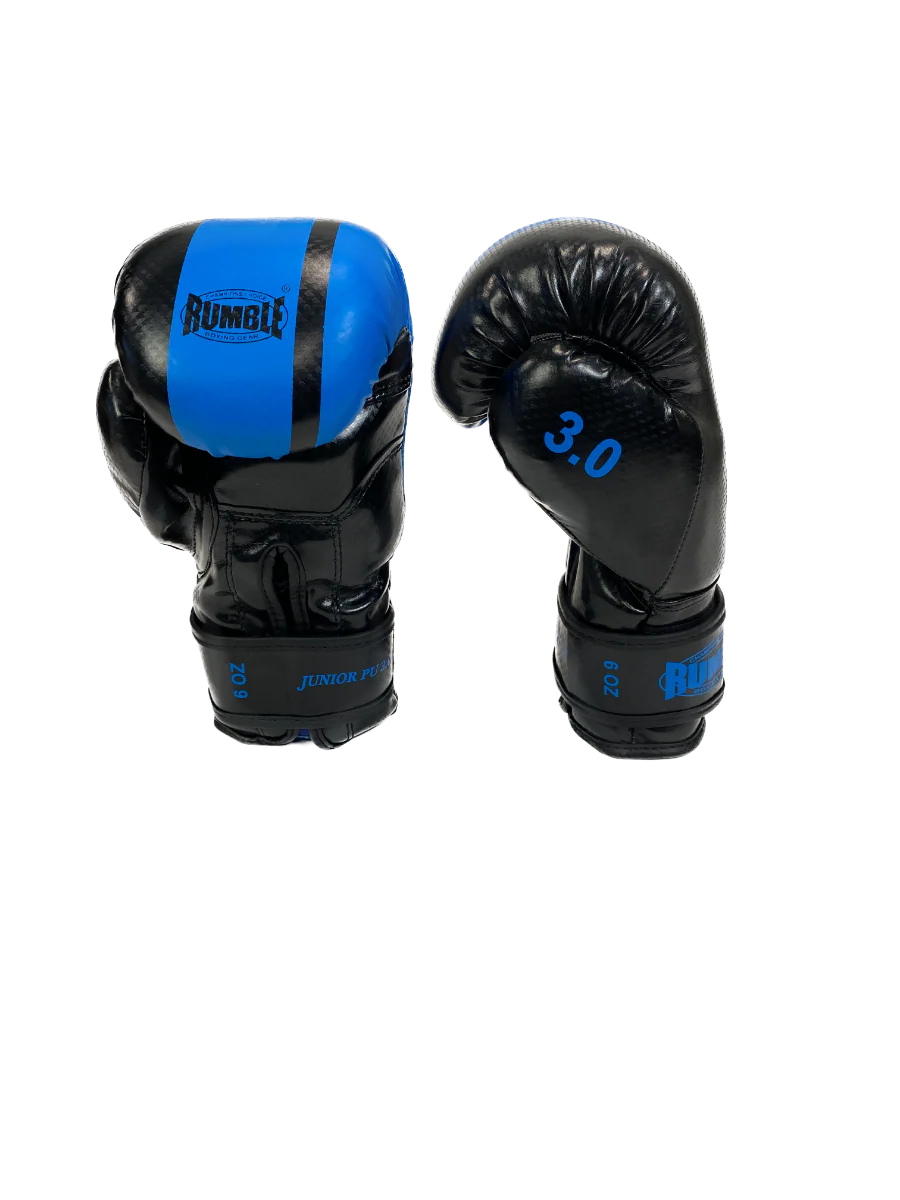 Rumble Bokshandschoenen Junior PU 3.0 Zwart-Blauw - Image 2