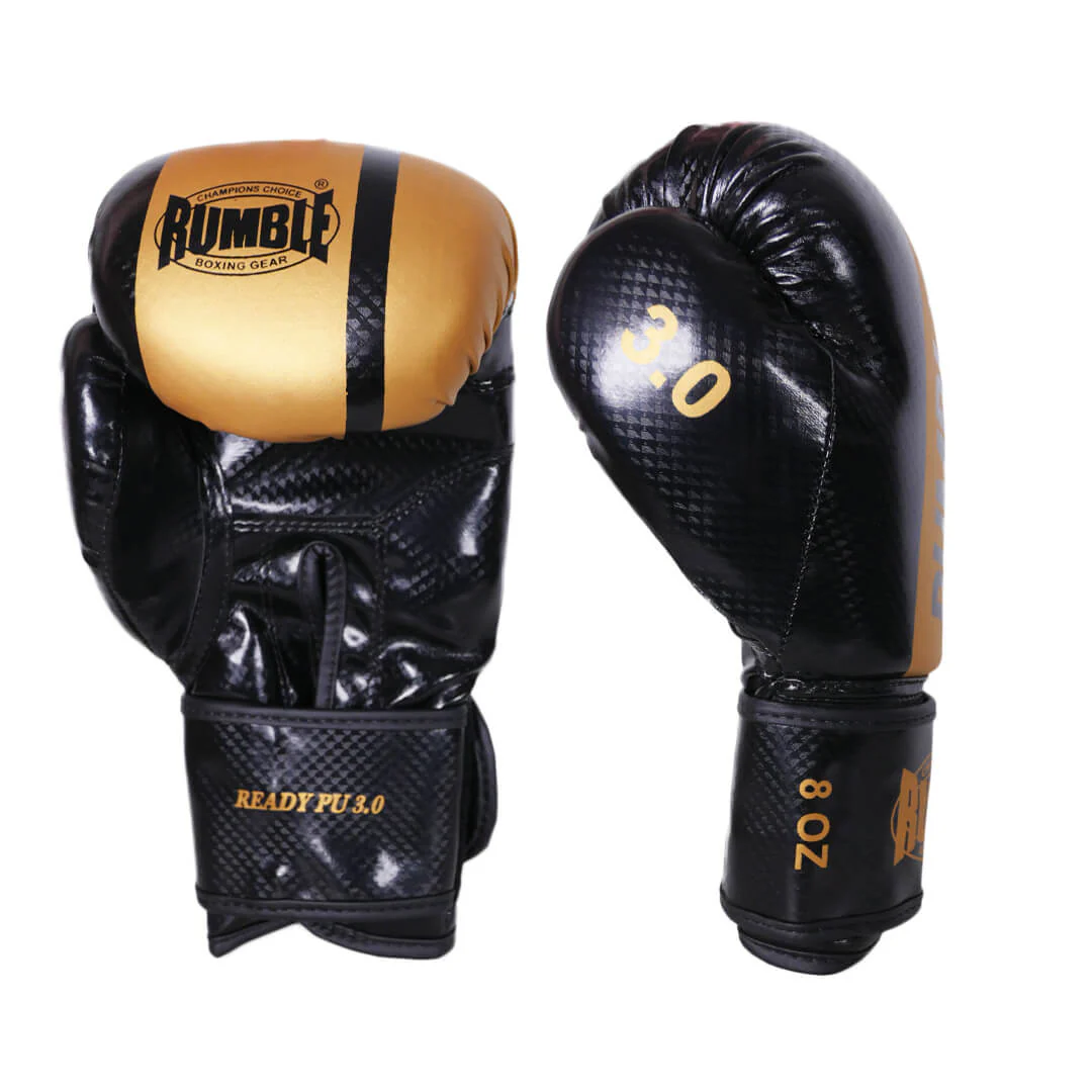 Rumble Bokshandschoenen Junior PU 3.0 Zwart-Goud - Image 2
