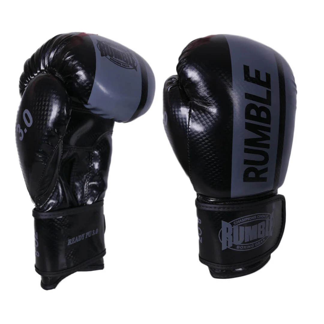 Rumble Bokshandschoenen Junior PU 3.0 Zwart-Grijs