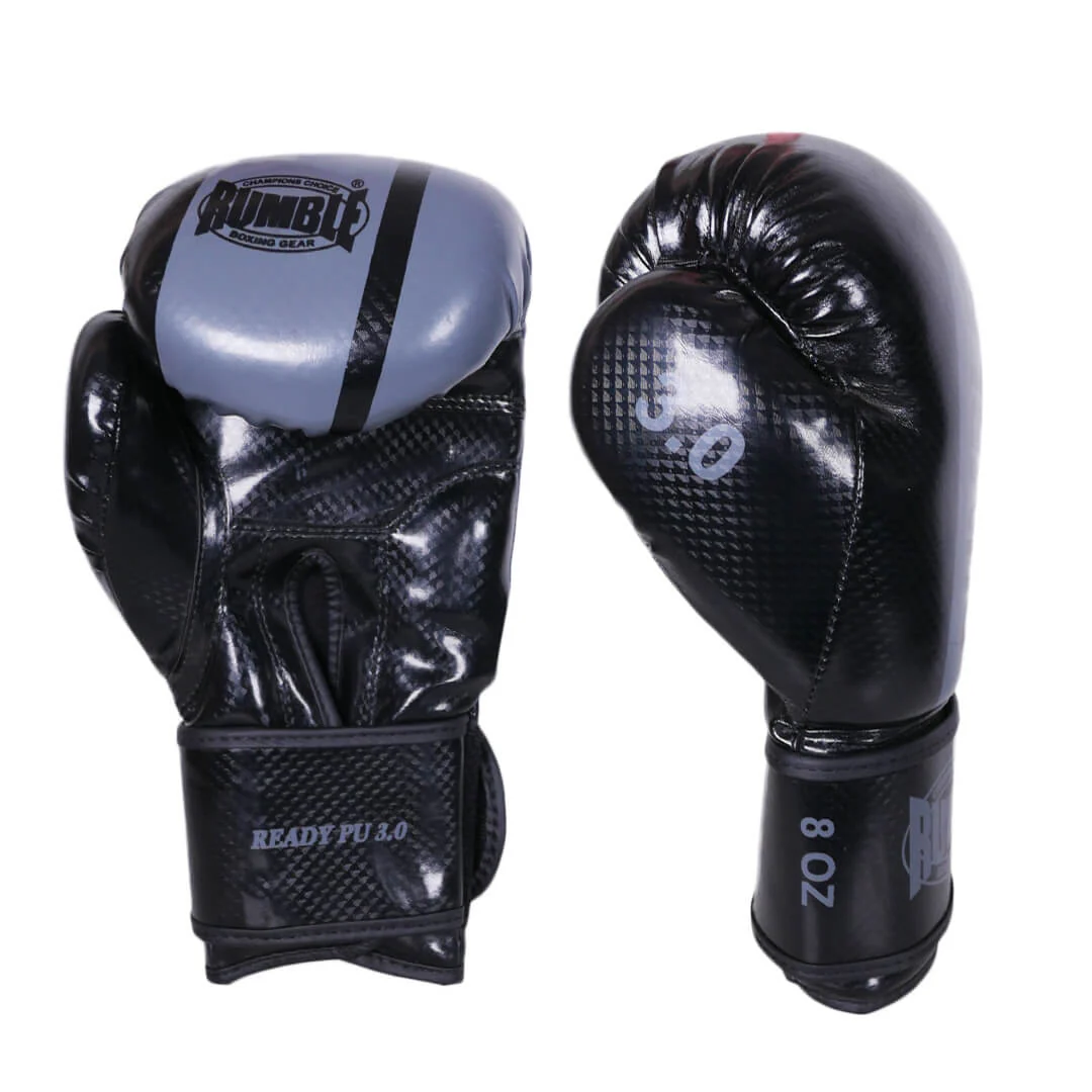Rumble Bokshandschoenen Junior PU 3.0 Zwart-Grijs - Image 2