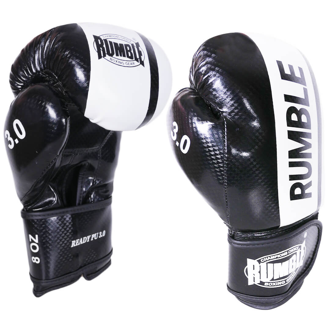 Rumble Bokshandschoenen Junior PU 3.0 Zwart-Wit