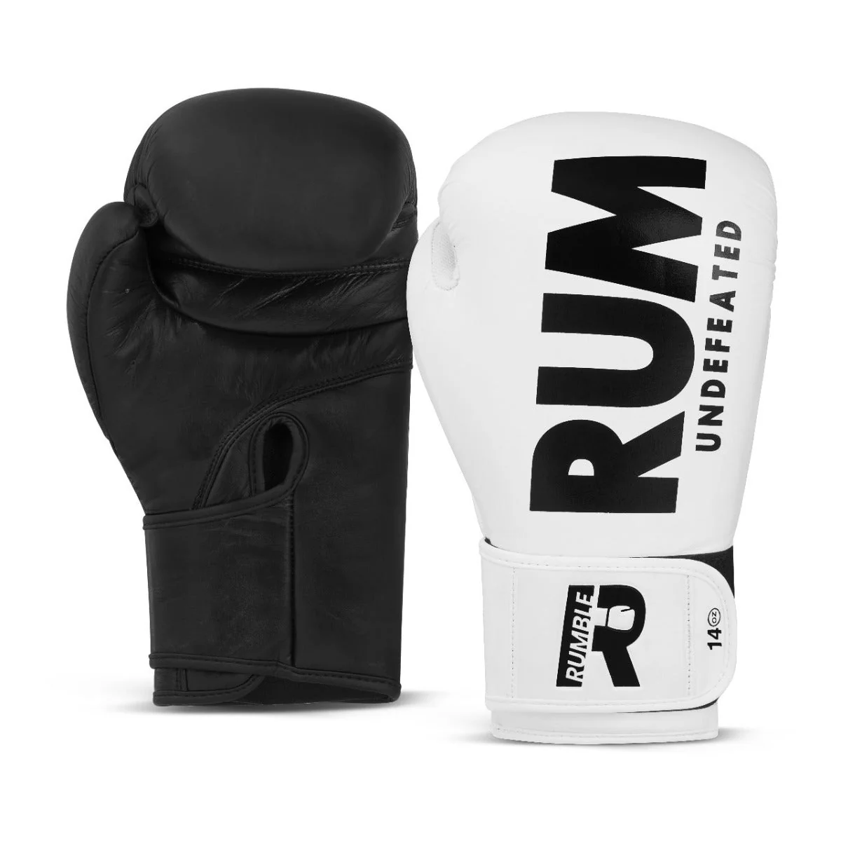 Rumble Bokshandschoenen Leer Undefeated Zwart/Wit