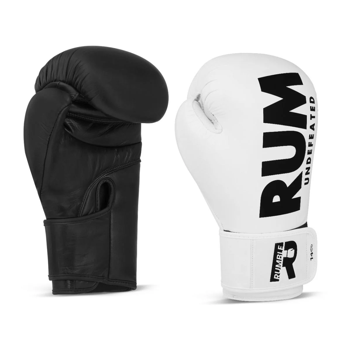 Rumble Bokshandschoenen Leer Undefeated Zwart/Wit - Image 2