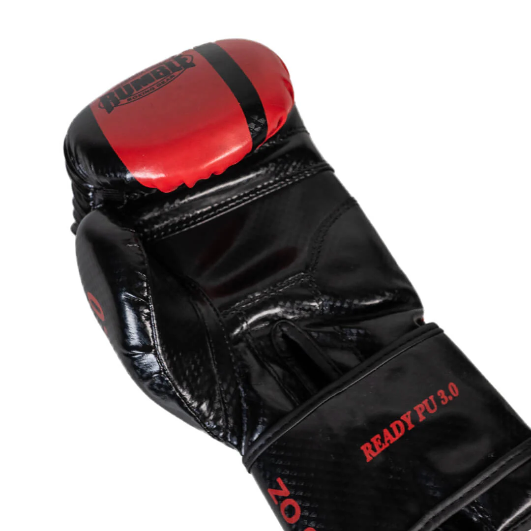 Rumble Bokshandschoenen  Ready PU 3.0 Zwart-Rood - Image 6
