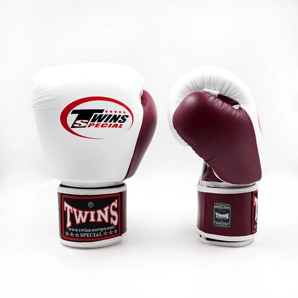 Twins Bokshandschoenen BGVL 3 Wit/Maroon - Image 2