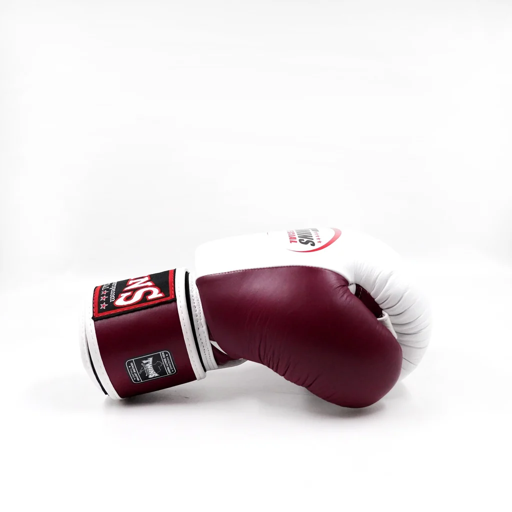 Twins Bokshandschoenen BGVL 3 Wit/Maroon - Image 3