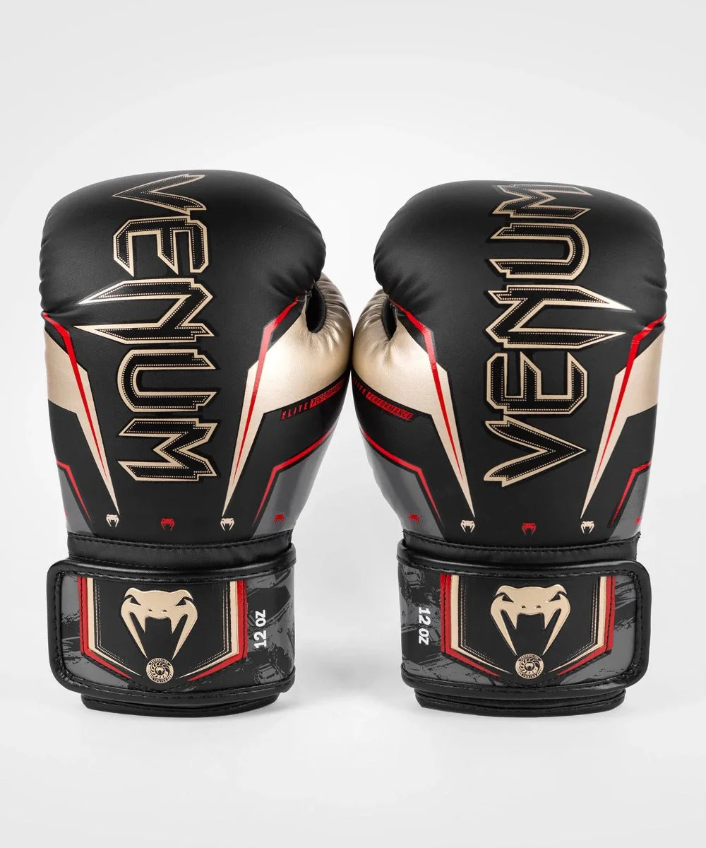 Venum Bokshandschoenen Elite Evo Zwart/Goud/Rood - Image 2