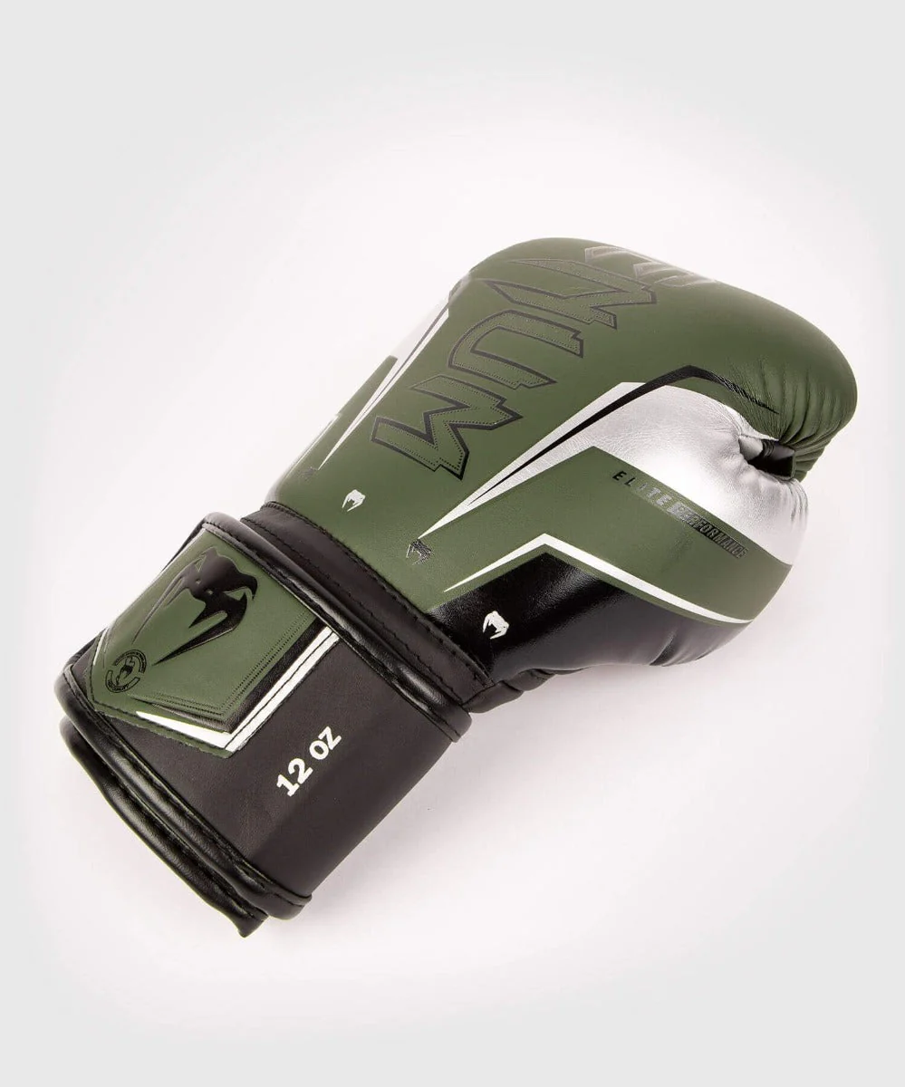 Venum Bokshandschoenen Elite Evo Khaki/Zilver - Image 5
