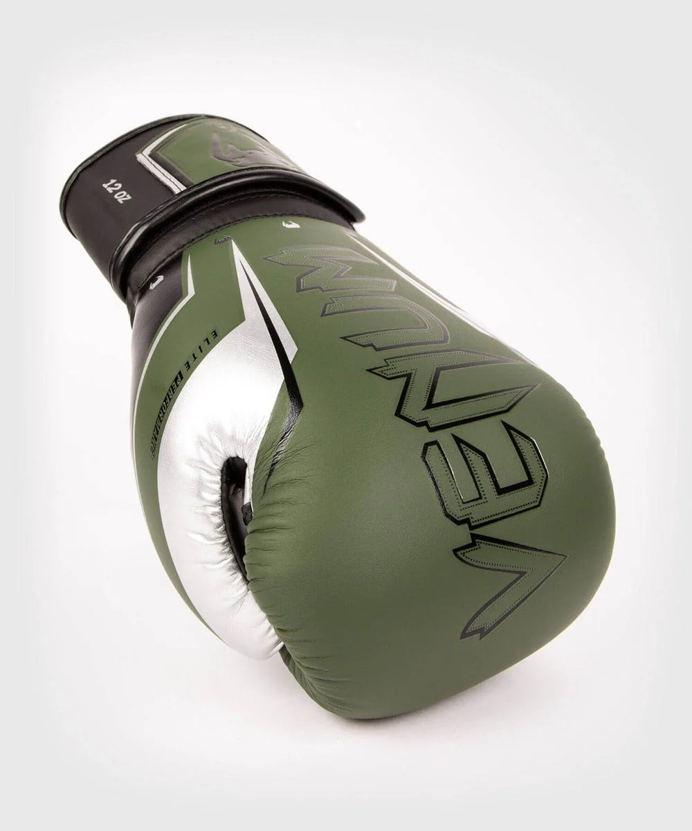 Venum Bokshandschoenen Elite Evo Khaki/Zilver - Image 6