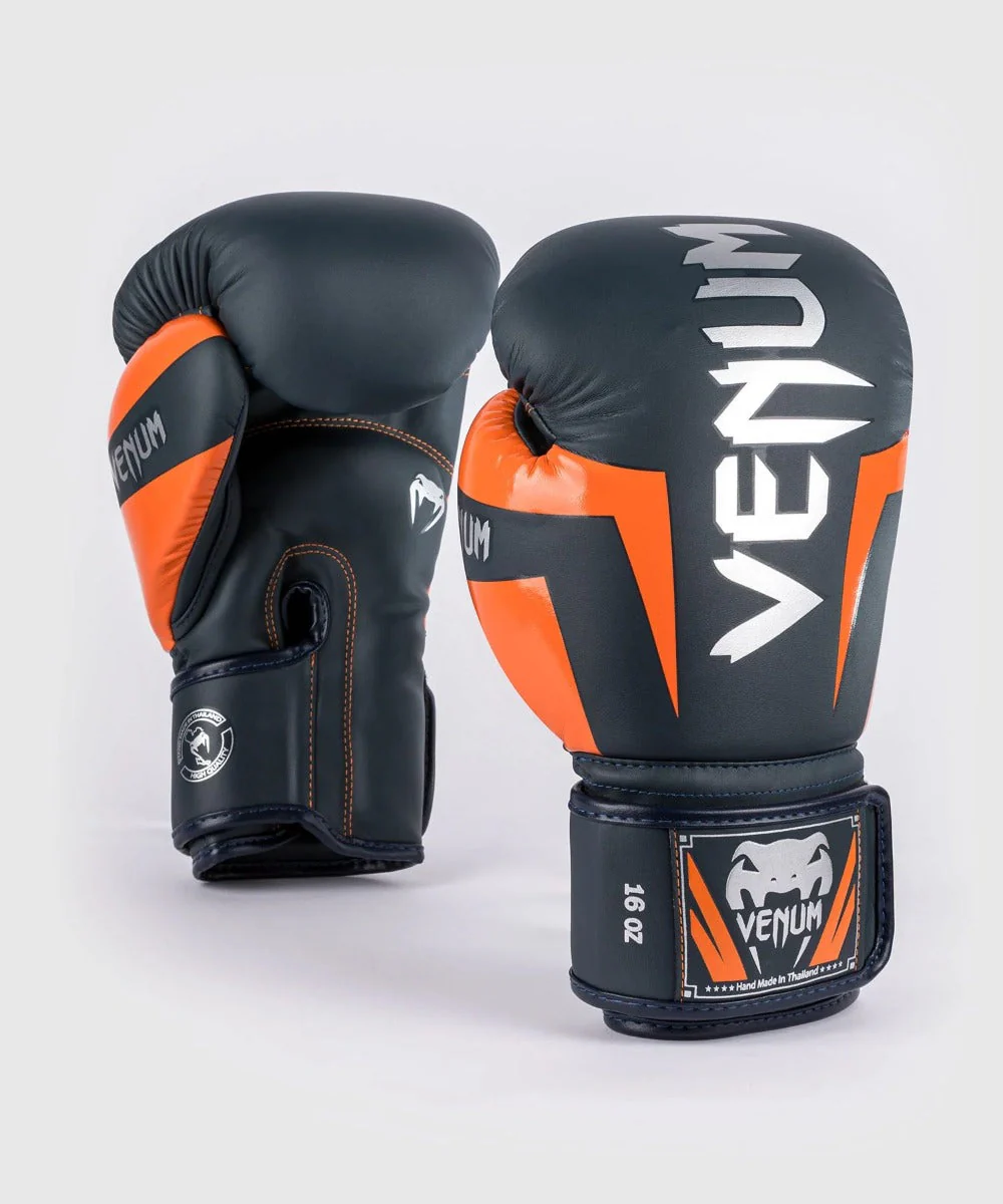 Venum Bokshandschoenen Elite Navy/Zilver/Oranje - Image 3