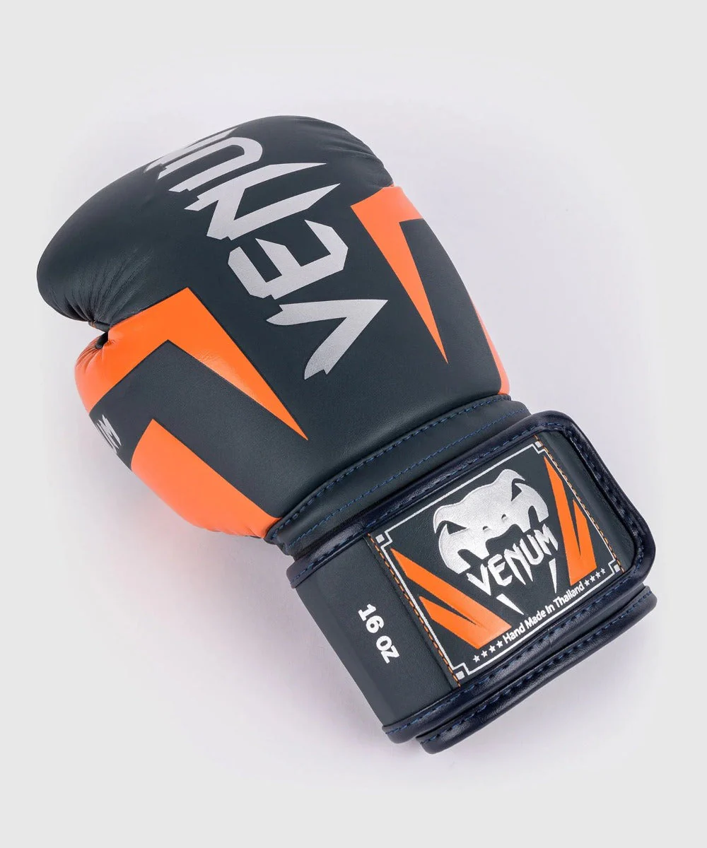 Venum Bokshandschoenen Elite Navy/Zilver/Oranje - Image 4