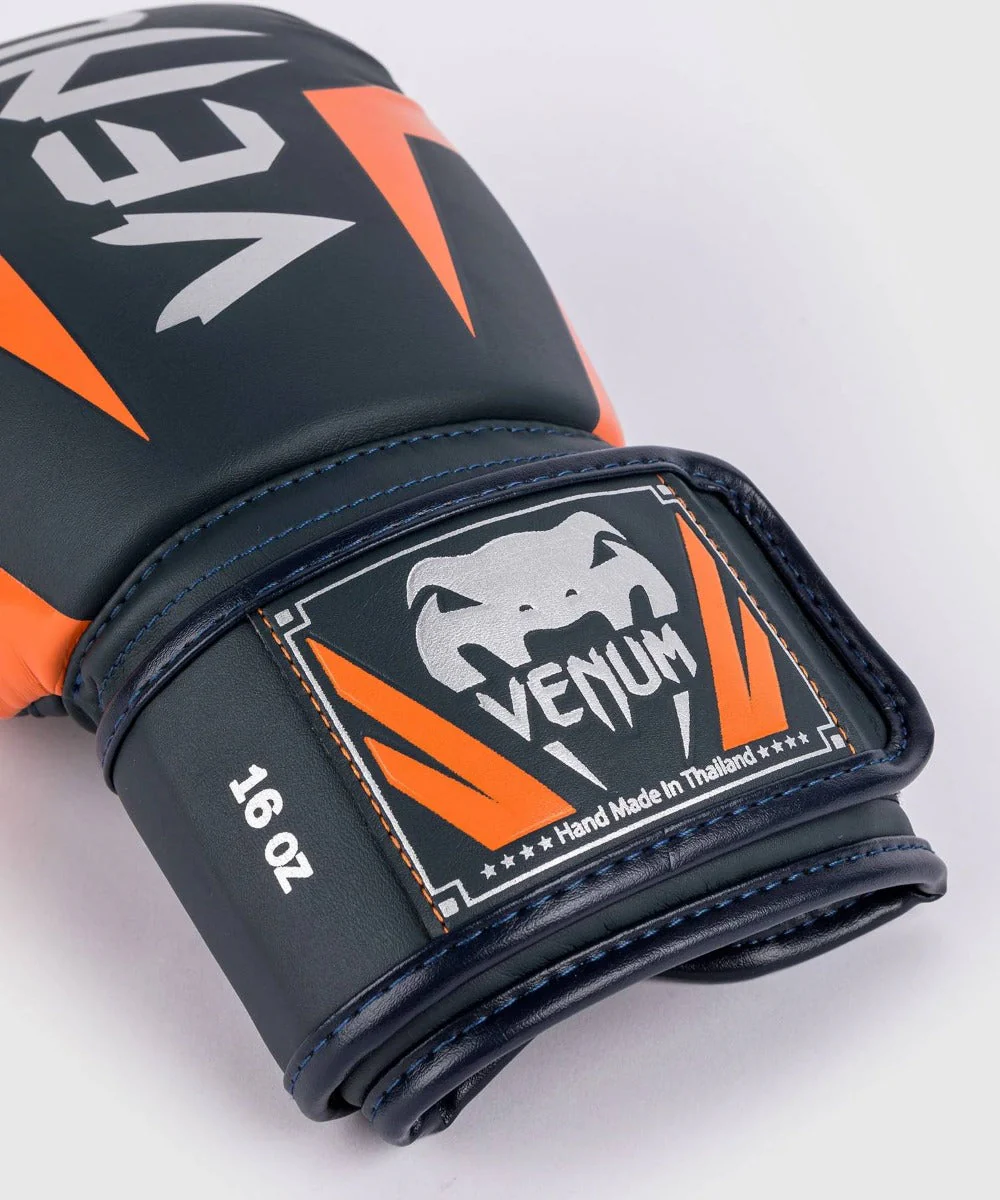 Venum Bokshandschoenen Elite Navy/Zilver/Oranje - Image 5