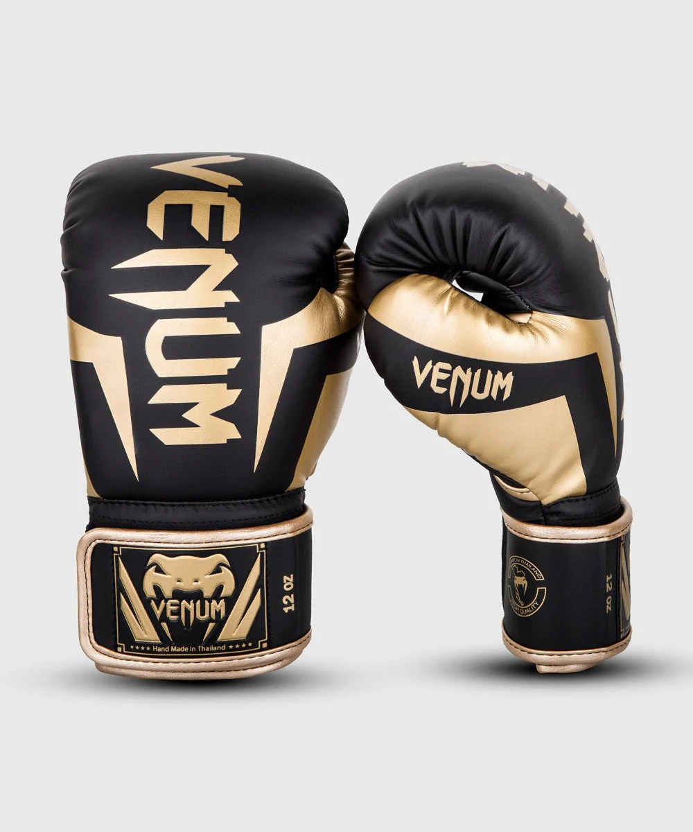 Venum Bokshandschoenen Elite Zwart/Goud - Image 2