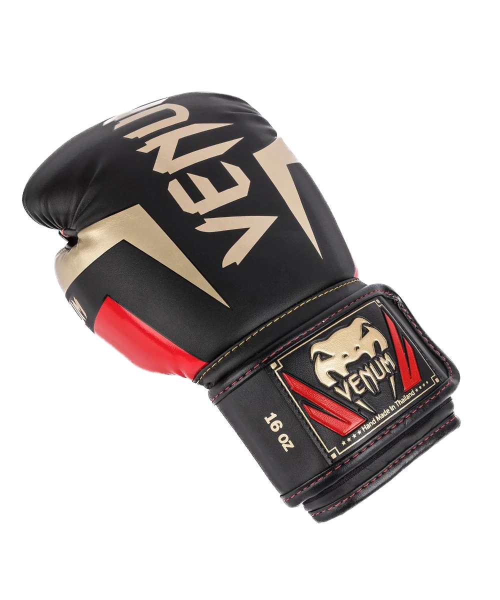 Venum Bokshandschoenen Elite Zwart/Goud/Rood - Image 8