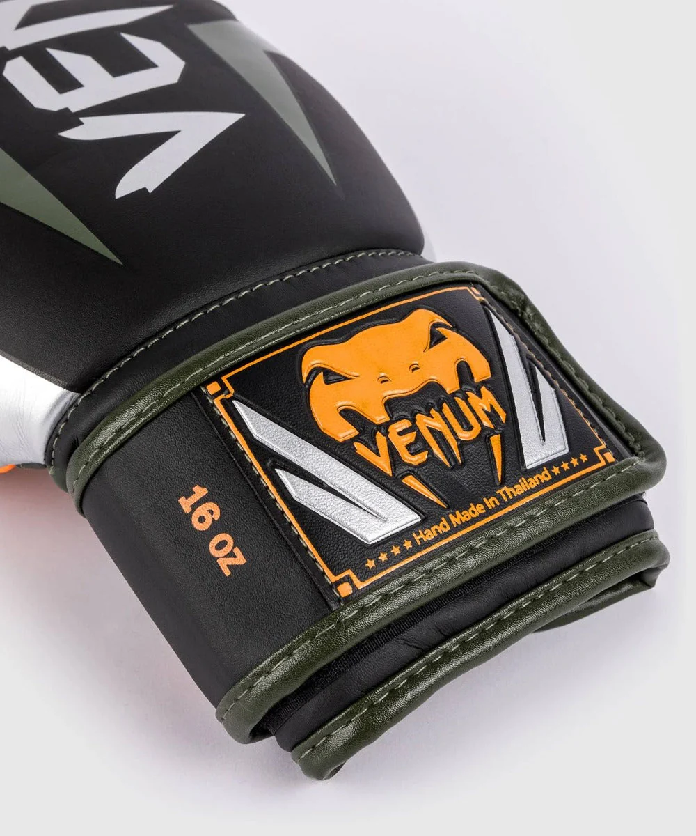 Venum Bokshandschoenen Elite Zwart/Zilver/Khaki - Image 7