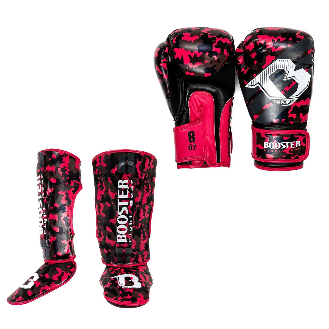 Booster kickboks Set Youth Camo Pink