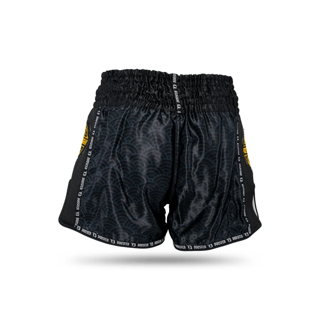 Booster Kickboksshort TBT Slugger Wave Zwart/Goud - Image 3