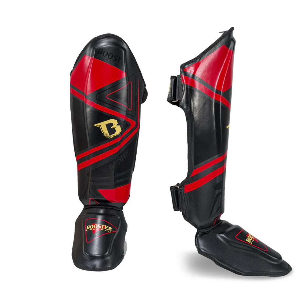 Booster Scheenbeschermer BSG V10 Zwart/Rood