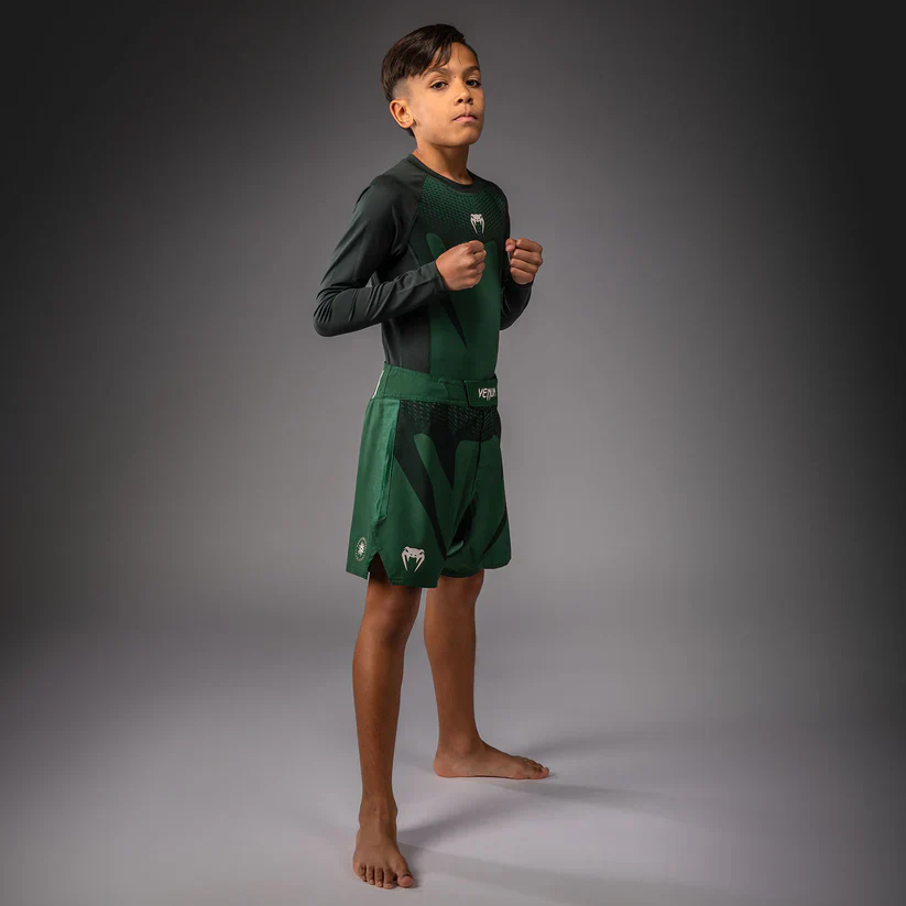 Venum Fightshort Attack Kids Groen/Wit - Image 6