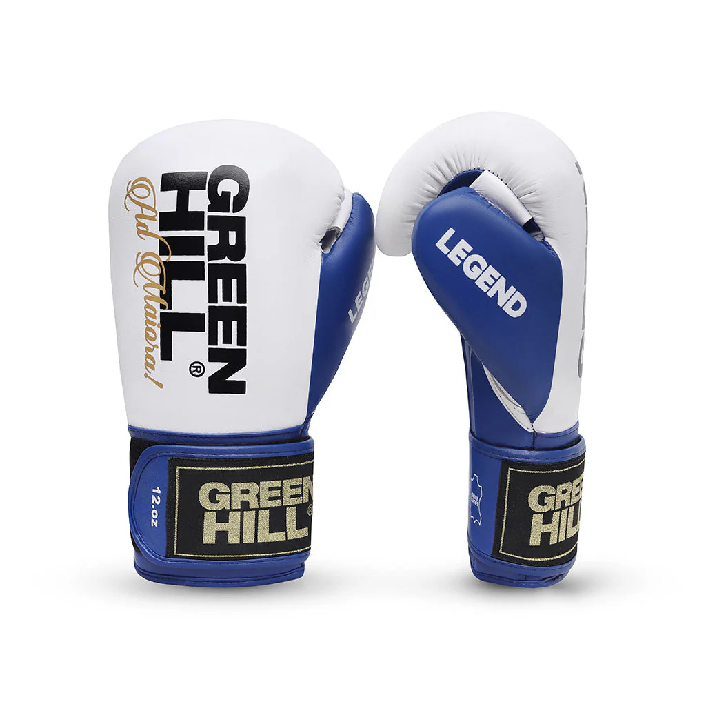 Green Hill Bokshandschoenen Legend Gold Edition Wit/Blauw