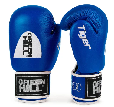 Green Hill Bokshandschoenen Tiger D-Logo Blauw