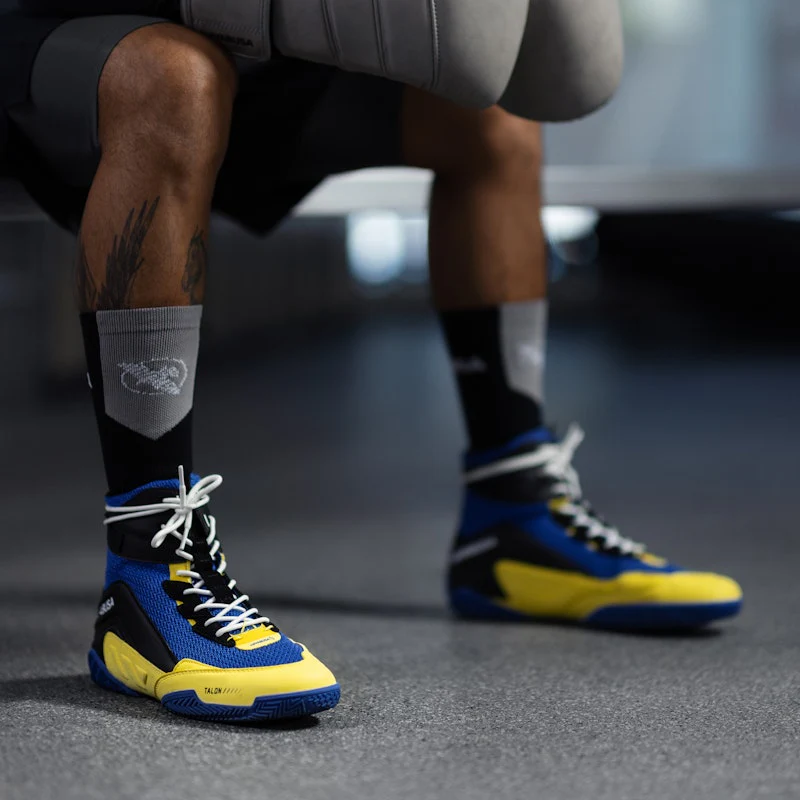 Hayabusa Boksschoenen Talon Blauw/Geel - Image 6