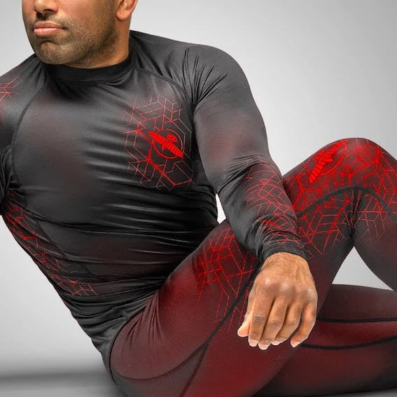 Hayabusa Geo Jiu Jitsu Spats Rood - Image 3