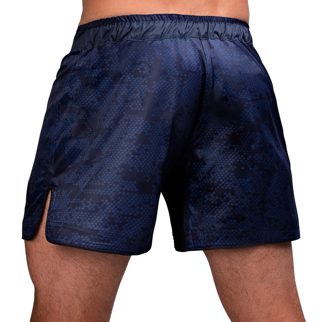 Hayabusa Hex Mid-Thigh Fight Shorts Blue - Image 3