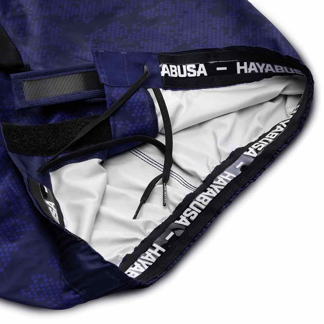 Hayabusa Hex Mid-Thigh Fight Shorts Blue - Image 5