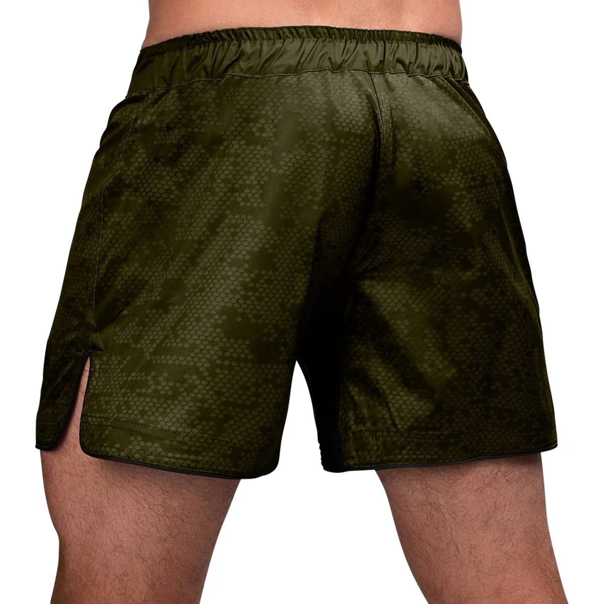 Hayabusa Hex Mid-Thigh Fight Shorts Green - Image 3
