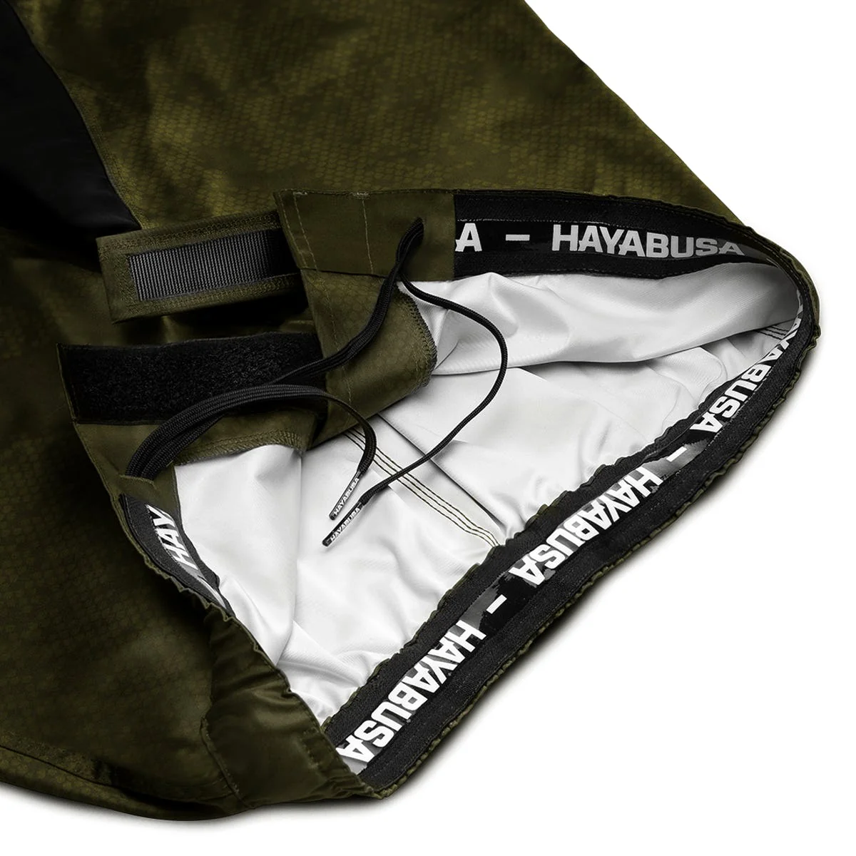 Hayabusa Hex Mid-Thigh Fight Shorts Green - Image 4