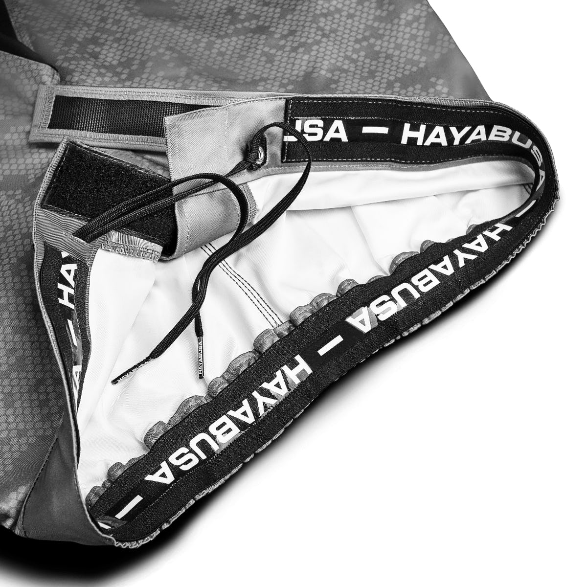Hayabusa Hex Mid-Thigh Fight Shorts Grey - Image 4