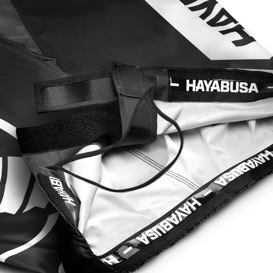 Hayabusa Icon Mid-Thigh Fight Shorts Zwart/Wit - Image 5
