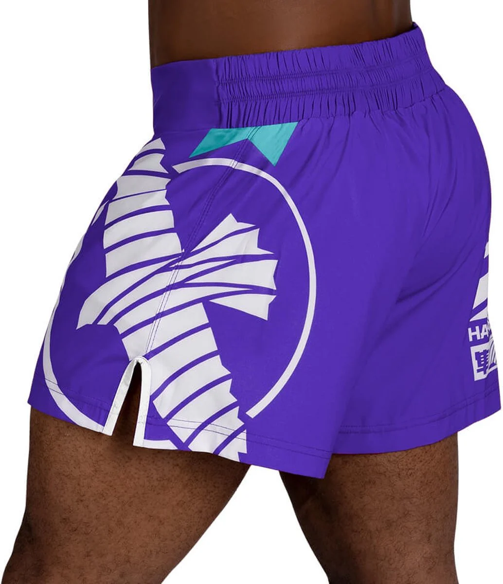 Hayabusa Kickboksshort Icon Paars/Wit - Image 5