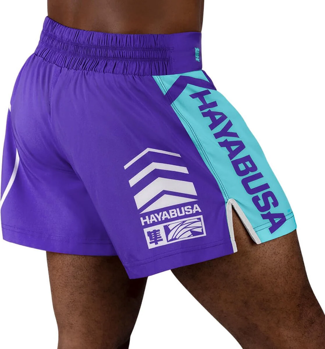 Hayabusa Kickboksshort Icon Paars/Wit - Image 6