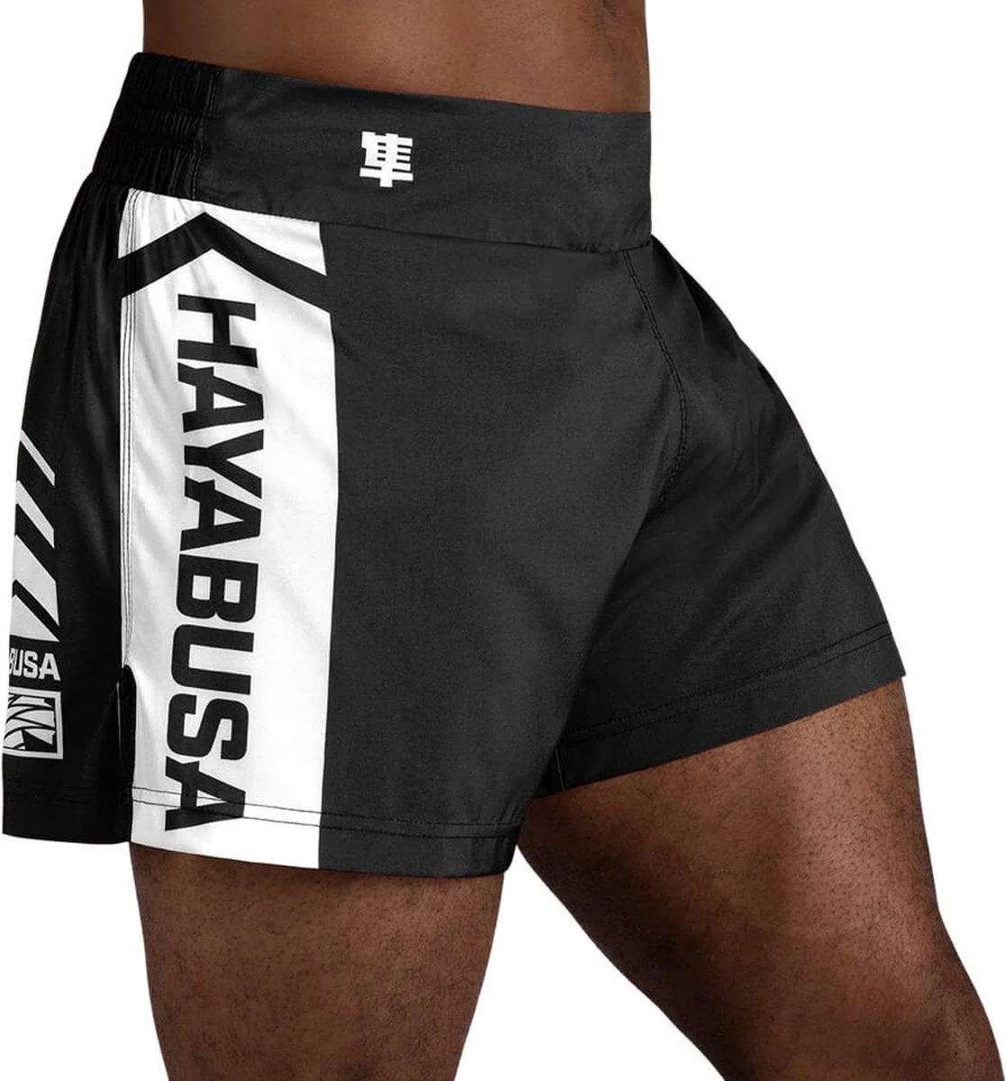Hayabusa Kickboksshort Icon Zwart/Wit - Image 2