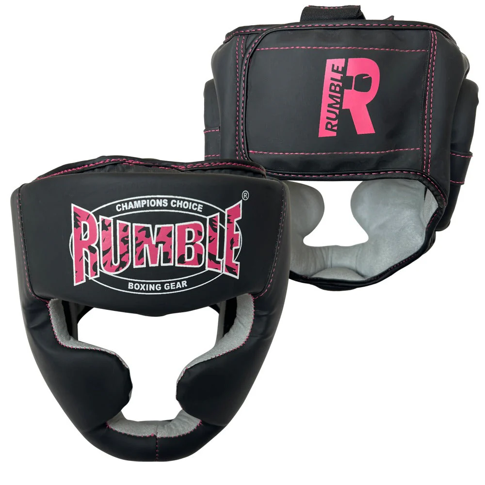 Rumble Hoofdbeschermer Junior Camo Zwart/Roze - Image 4