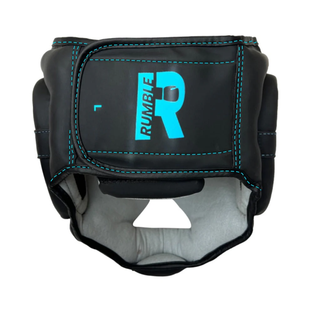 Rumble Hoofdbeschermer Junior Camo Zwart/Aqua - Image 2