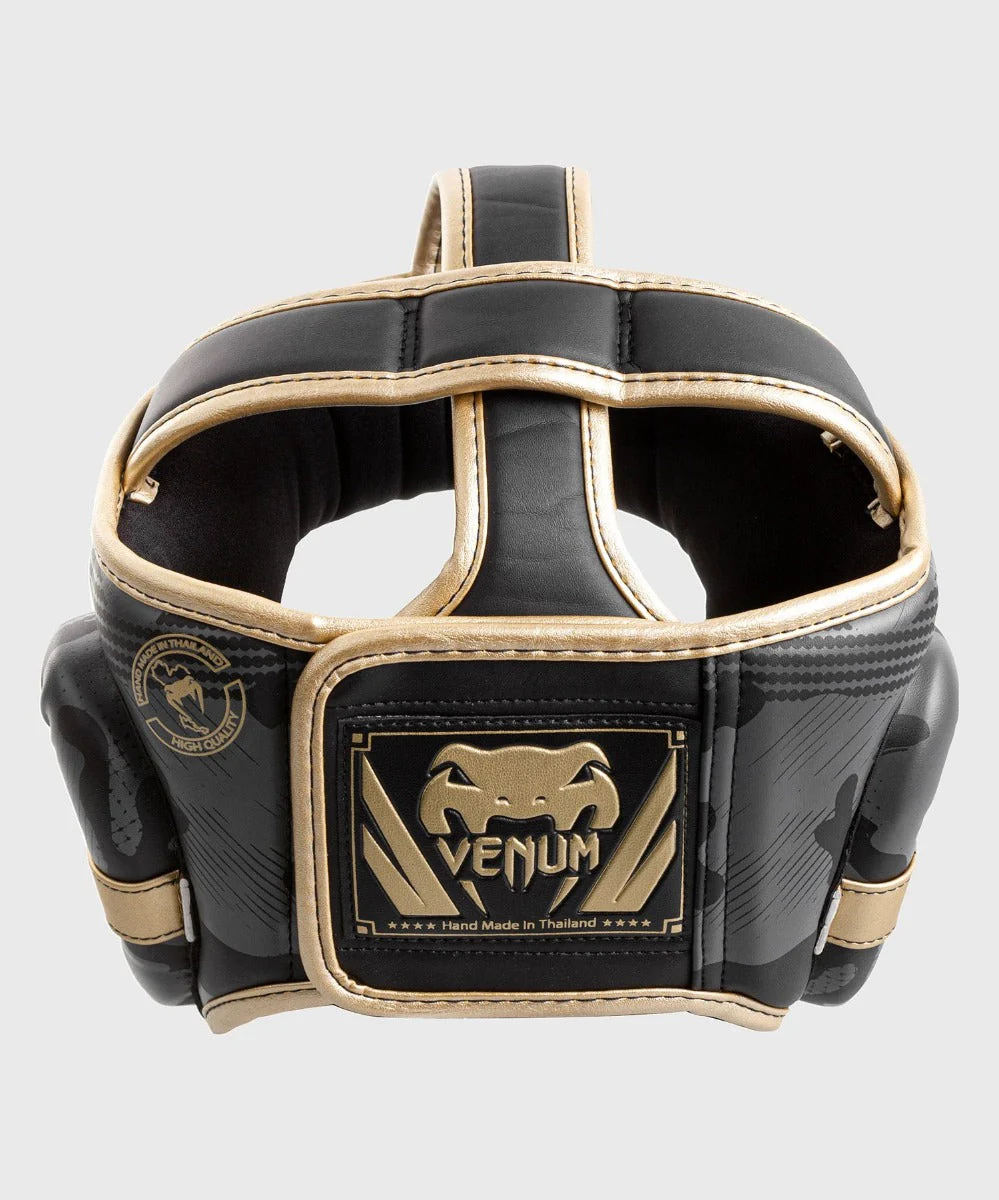 Venum Hoofdbeschermer Elite Dark/Camo/Goud - Image 4