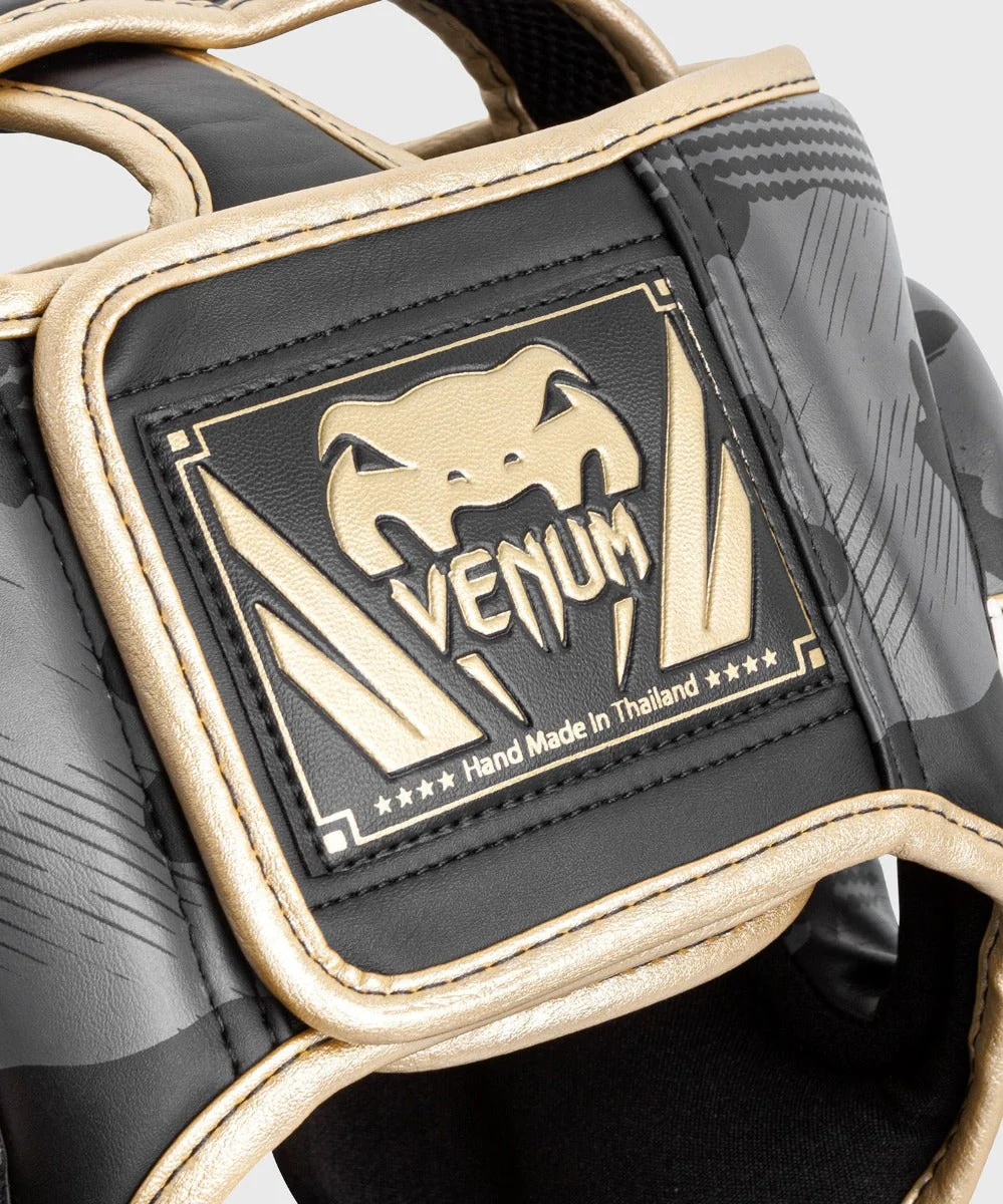 Venum Hoofdbeschermer Elite Dark/Camo/Goud - Image 5