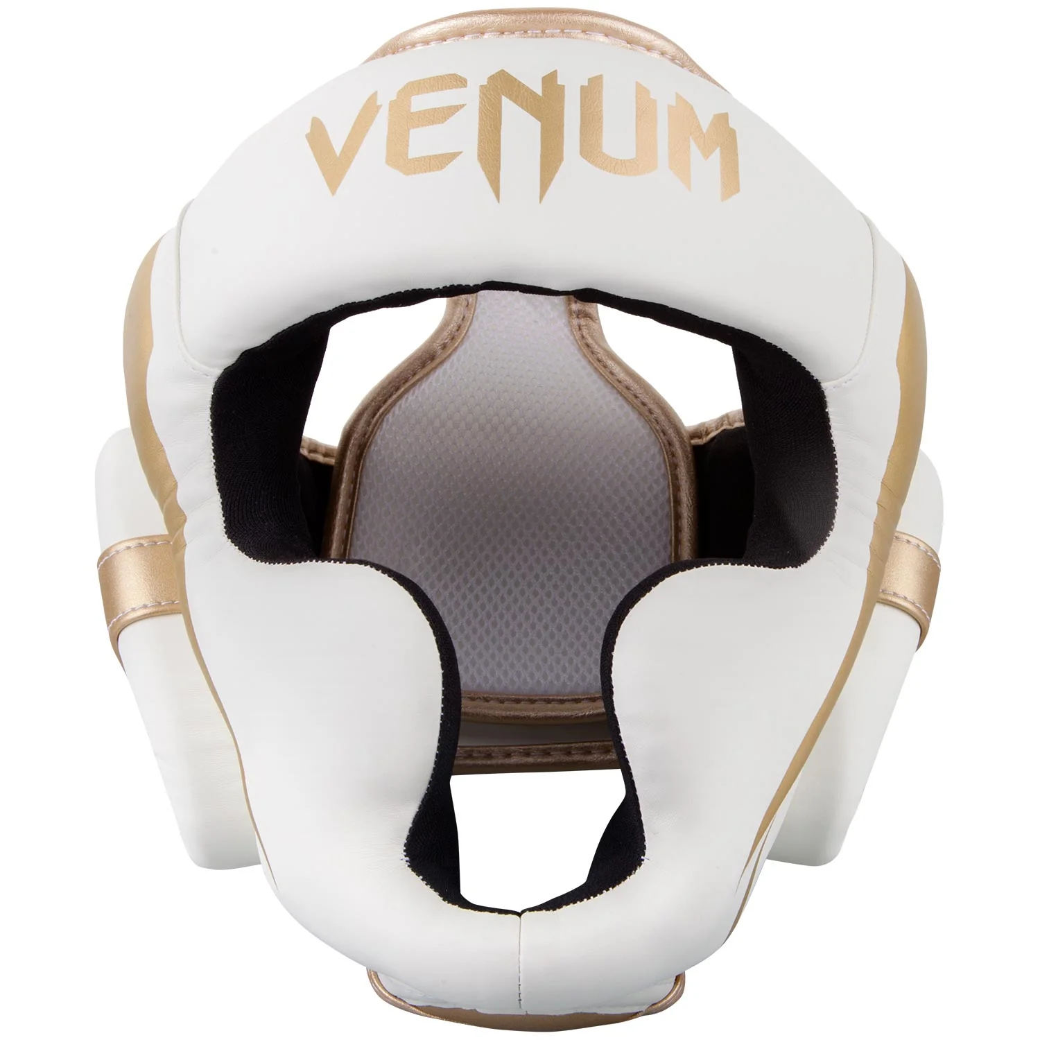 Venum Hoofdbeschermer Elite Wit/Goud - Image 2