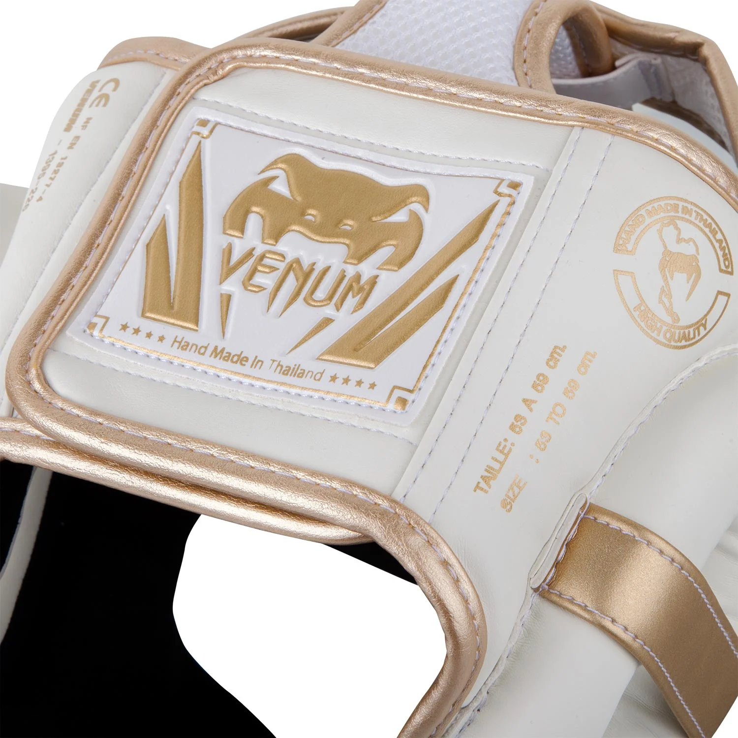 Venum Hoofdbeschermer Elite Wit/Goud - Image 7